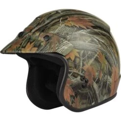 GMAX OF-2 Leaf Camo Open Face Helmet