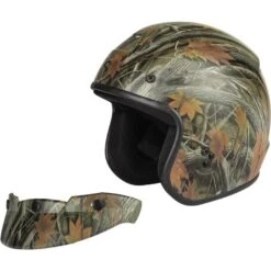 GMAX OF-2 Leaf Camo Open Face Helmet -Motorcycle Shop 131 G1021563 D