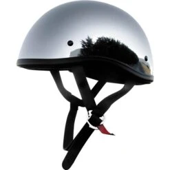 Skid Lid Original Chrome Half Helmet